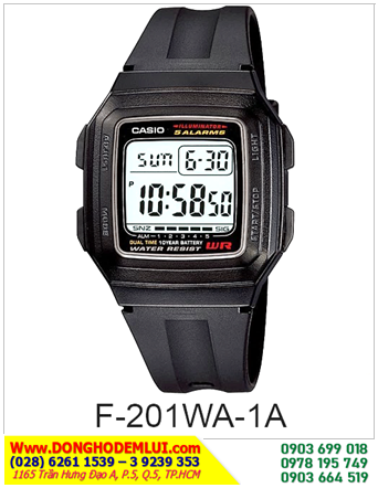 Casio F-201-1ADF; Đồng hồ điện tử Casio F-201-1ADF chính hãng| Bảo hành 1 năm 