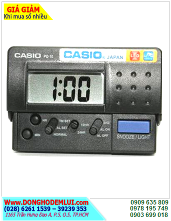 Casio PQ-10-1RDF; Đồng hồ báo thức Casio PQ-10-1RDF (hiển thị Giờ, Phút) chính hãng Casio /Bảo hành 01năm /CÒN HÀNG