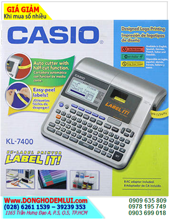 CASIO KL-7400, MÁY IN NHÃN CASIO KL-7400 IN ĐƯỢC 5 LOẠI TAPE | CÒN HÀNG