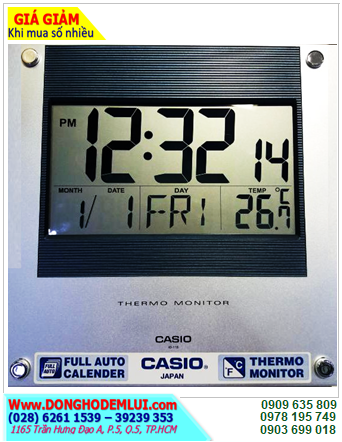 Casio ID-11-2DF; Đồng hồ ĐỂ BÀN xem thời gian Casio ID-11-2DF có hiển thị  Nhiệt độ -Ngày-Tháng-Năm (Bảo hành 01 năm)