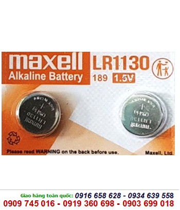 Maxell LR1130 _Pin LR1130, Pin cúc áo Maxell LR1130-189-AG10 Alkaline 1,5V chính hãng