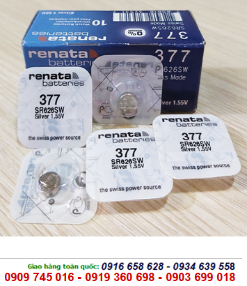Pin Renata 377/SR626SW silver oxide 1.55V chính hãng Renata Thụy Sĩ 