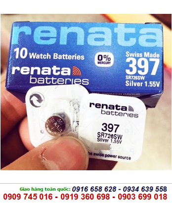 Renata 397/SR726SW; Pin Renata 397/SR726SW silver oxide 1.55V chính hãng
