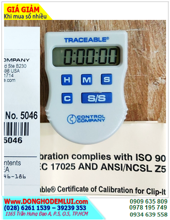 TRACEABLE 5046 _ĐỒNG HỒ ĐẾM LÙI ĐẾM TIẾN 5046 TRACEABLE® CLIP-IT™ TIMER _Đã được hiệu chuẩn tại Mỹ 