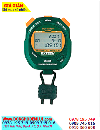 Stopwatch Extech 365535, Đồng hồ bấm giờ bấm giây Extech 365535 với 500Laps chính hãng Extech| Bảo hành 01 năm 
