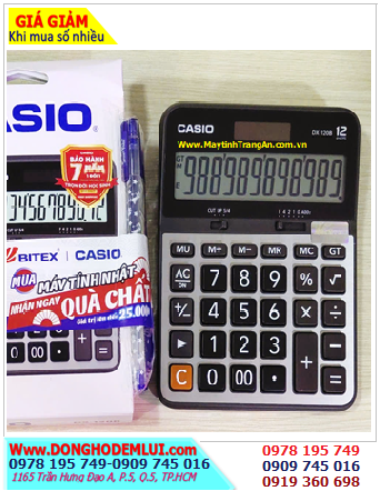 Casio DX-120B, Máy tính tiền Casio DX-120B (12số, 175,5×129×33,2mm) chính hãng, Bảo hành 7 năm /CÒN HÀNG