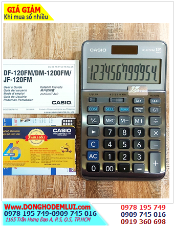 Casio JF-120FM, Máy tính tiền Casio JF-120FM màn hình 12 số _chính hãng Xuất xứ Philipines |CÒN HÀNG