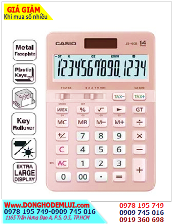 CASIO JS-40B-PK; MÁY TÍNH TIỀN CASIO JS-40B-PK CHÍNH HÃNG| CÒN HÀNG